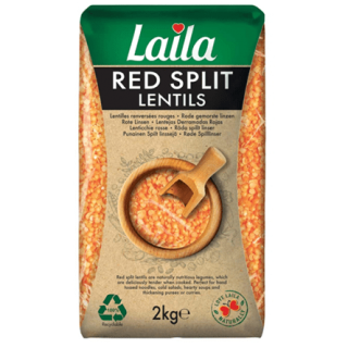 Laila Red Split Lentils 2Kg