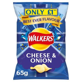 Walkers Cheese & Onion Crisps 65g
